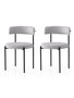Hanah Home Gını - 4001 V2 Conjunto de Sillas Negro y Gris